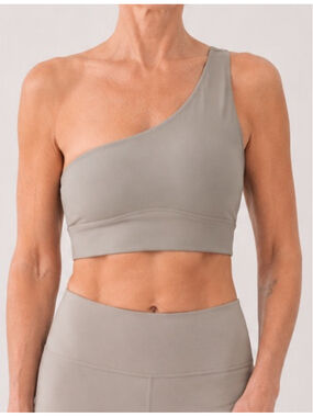 Lululemon Align Asymmetrical Bra Light Support Sz 4 A/B Riverstone EUC
